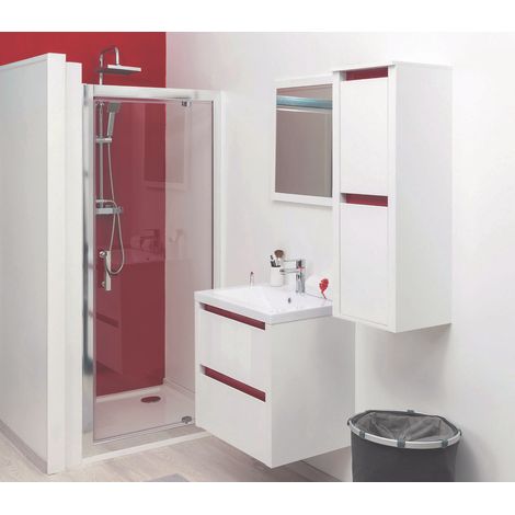 ONDEE - Mamparas de baño EKLA - Mamparas de baño giratoria - Vidrio templado - Acabados cromados - 80x185x0,6cm (1/5)