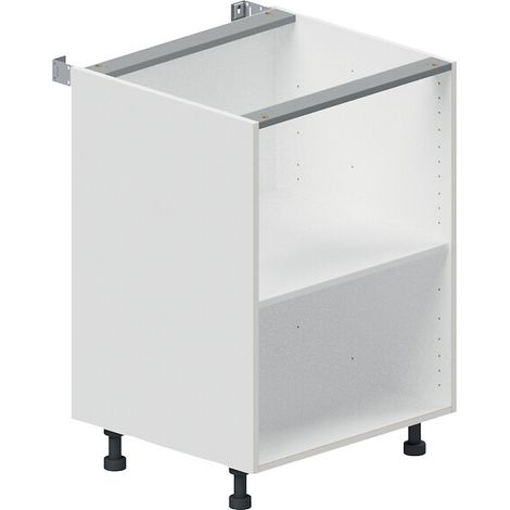 Caisson bas de cuisine hauteur 770 mm profondeur 540 mm largeur 600 mm coloris blanc + 1 tablette - LES MENUISERIES DU CENTRE