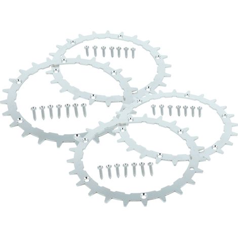 vhbw 4x Crampon compatible avec Bosch Indego XS 300 robot tondeuse - acier inox, 24 dents (1/4)