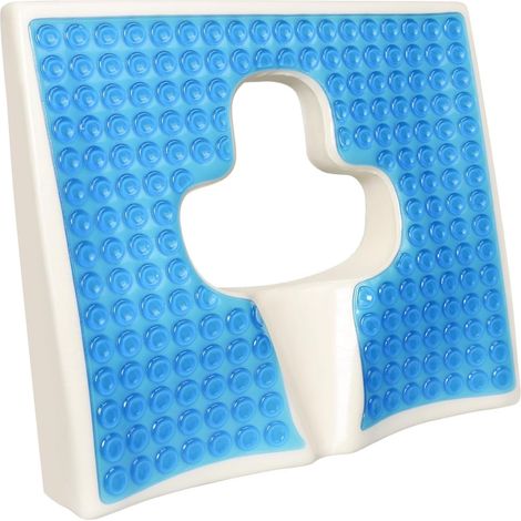 Coussin anti-escarres en gel – Conception ergonomique pour soulagement coccyx – Lavable et imperméable – Circulation d'air optimisée