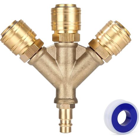 RéPartiteur d'Air Comprimé à 3 Voies avec 3 Raccords NW 7.2 1/4 AG (1/5)