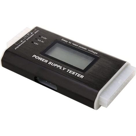 Testeur D Alimentation Atx - Boîtier Aluminium Pour Diagnostic Et Réparation De Bloc D Alimentation Pc - 1 Pièce (1/5)