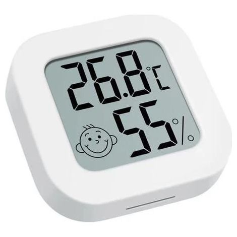 Mini thermomètre-hygromètre numérique LCD 2025 pour l'intérieur, avec capteur de température et d'humidité intégré et station météo pour la maison (1/4)