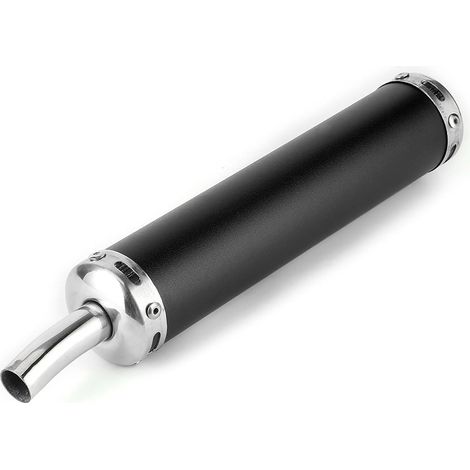 Système D'échappement de Moto Silencieux D'échappement en Acier Inoxydable 20mm/0.8in Pièces Modifiées pour Temps (Noir) (1/5)