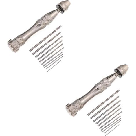 Lot De 2 Mini Perceuses À Percussion Tournevis Mini Outils Mini Perceuse À Colonne Mini Perceuse Sans Fil Manivelle Écrous Forets Ceinture Perceuse Électrique En Carbure (1/5)
