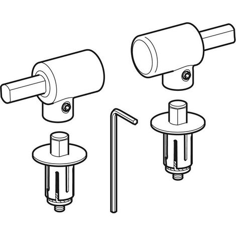 GE  Set  bisagras  para  asiento  de  inodoro  Flow  con  cierre  suave,  cromado (1/2)