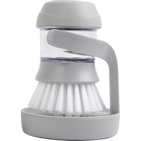 RGE BDD Brosse à savon, brosse de nettoyage, brosse à main de cuisine pour nettoyer la vaisselle, les casseroles, les poêles et les éviers - Gris (1/4)