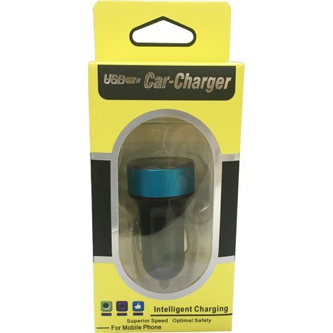 Dual USB digital display car charger, 5V 3.1A display, new fast charging car charger with LED -- Gold (1/3)