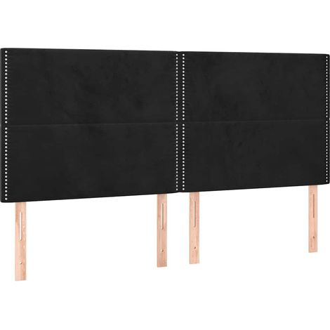 Maison Exclusive - Cabecero Terciopelo Negro 180x5x118/128 cm (1/5)