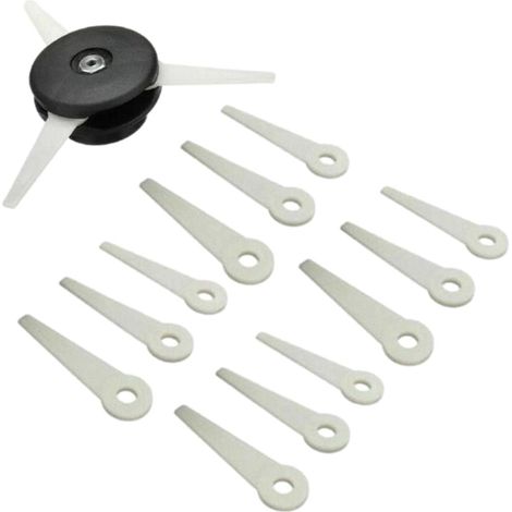 Tête De Débroussailleuse Aluminium Tête De Coupe Herbe Universelle pour Accessoires De Tondeuse À Gazon,avec 12 Pièces Coupées (1/5)