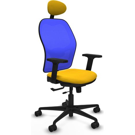 Sedia da ufficio piqueras y crespo Jorquera blu schiuma alta densità (1/2)
