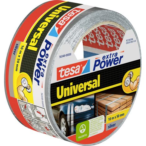 Tesa extraPower silbernes selbstklebendes Reparaturband 10m x 50mm