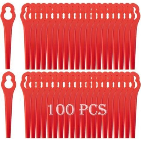 Kaelt - Lot de 100 Lames de Rechange compatibles avec Coupe-Bordure Einhell sans Fil - Lame en Plastique pour débroussailleuse Einhell (1/5)