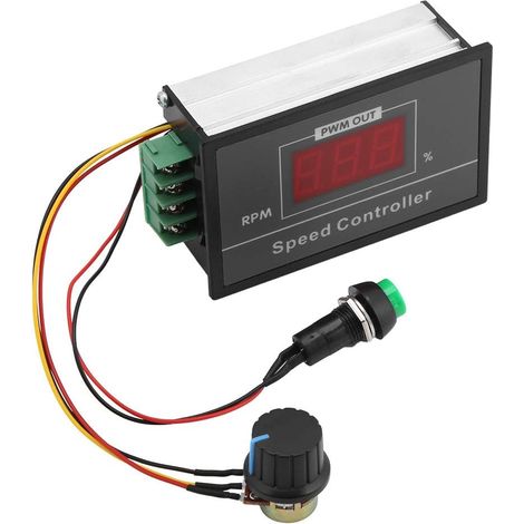 Régulateur De Vitesse PWM - Moteur CC 6-60 V - 30 A Max - Réglage Continu De La Vitesse - Avec Bouton Marche/Arrêt - 1 Pièce (1/5)