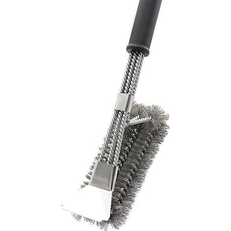 brosse Barbecue,brosse Nettoyage Barbecue Avec Grattoir, Poigne Extra Longue, Poils Acier Inoxydable,accessoire Barbecue,pour Grille De Barbecue,g (1/5)