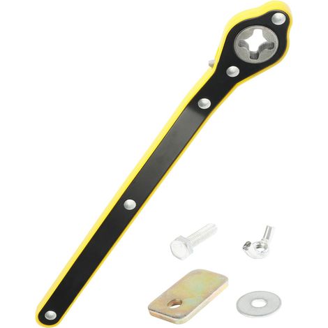 Clé de Cric de Voiture, Clé à Cliquet de Voiture Rotative à 360°, Cric à Cliquet pour Voiture avec Universel Adaptateurs,Outils Automobiles,Convient pour Voiture,SUV,MPV,Camionnette,etc (1/5)