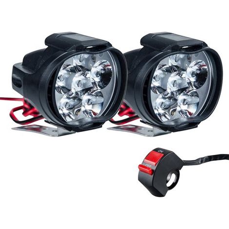 Iluminación auxiliar LED para motocicletas: universalmente apta para motocicletas, quads, UTV y scooters. (1/5)