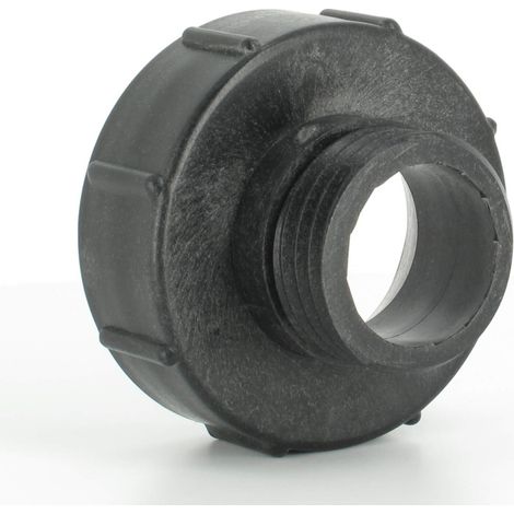 Multicuves – Adaptateur femelle S100X8 – Mâle S60X6 – Pour cuves 1000L – Polypropylène – Fixation directe sur vanne
