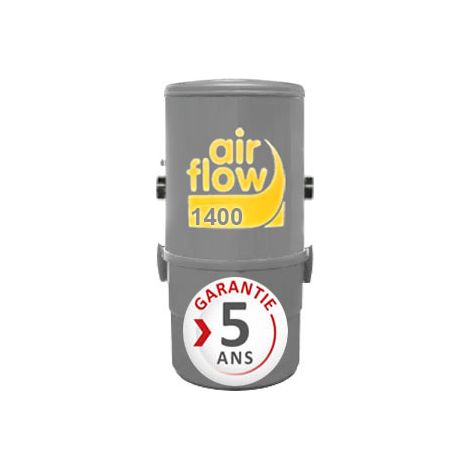 Airflow – Aspirateur central 1400 – Dépression 2820 mmCE – Débit d’air 189 m3/h – Filtration polyester – Surface jusqu’à 180 m²