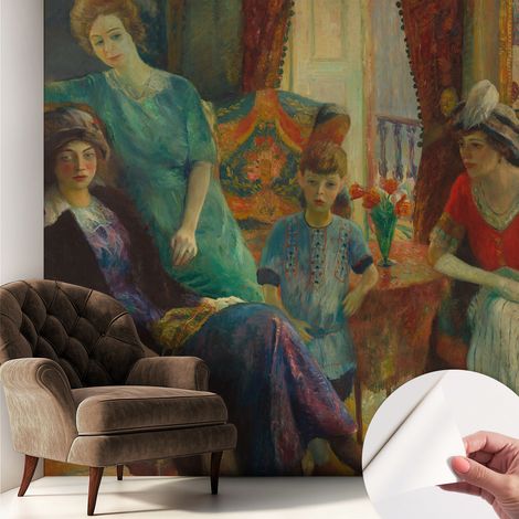 Fotomurale adesivo stickers - murali decorativo - soggiorno moderno - effetto realistico - Eleganza classica 250x250 cm (1/5)
