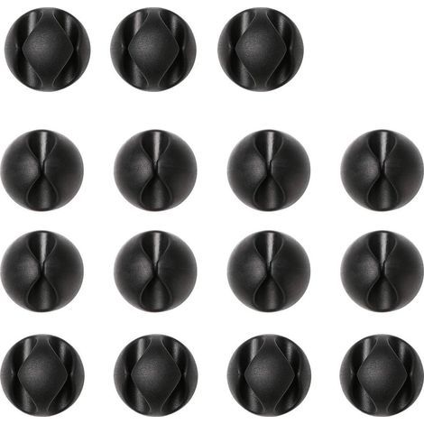 15pcs Clips Câble, Rangements de câbles et serre-câbles, Maintient et Cache-câbles pour Fils Electriques, Câbles de Charge, Chargeurs de Téléphones Cellulaires, Câbles Audio (1/5)