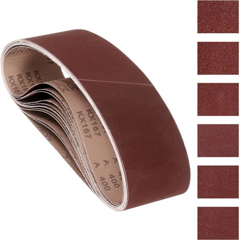 12Pcs Bandes Abrasives 100mm x 915mm Abrasif Papier de Verre (1/5)