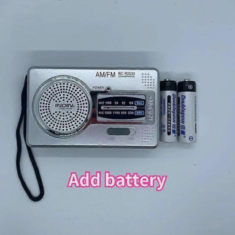 BC-R2033 AM/FM-Radio mit Teleskopantenne, tragbarer Vollband-Radioempfänger, Retro-FM-Weltradio für Senioren – Batterie erforderlich