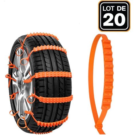 20 Snow Chains Car Tire Chains Anti-Slip Traction Chains Car Tire Safety Chains Easy to Install for Car SUV Truck (86cm x 2cm) (1/5)