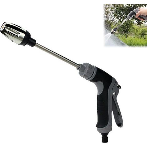 Nettoyeur haute pression portable Aquoxis 360° – pistolet lavage 3 modes acier inox voiture terrasse jardin (1/5)