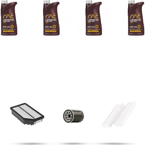 Kit tagliando 3 FILTRI e 4L OLIO compatibile con Hyundai i20 1.2 57KW dal 2009 (1/4)