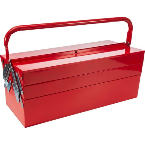 Velleman Toolland caja de herramientas roja robusta 5 bandejas (1/4)