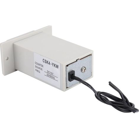 Compteur mécanique électromagnétique 4 chiffres totalisateur DC 12V pour impulsions (1/5)