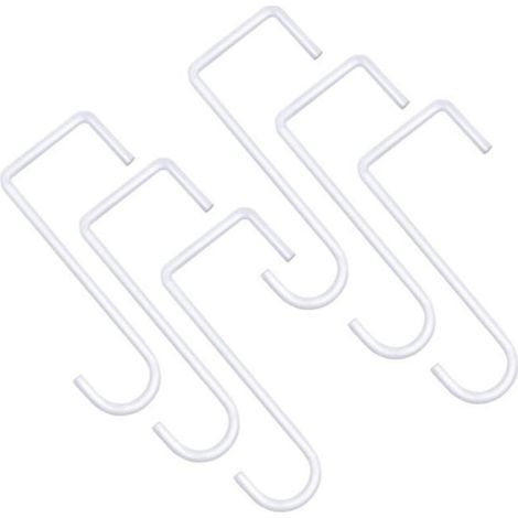 Lot de 6 Crochet Support Métal pour Jardin de Balcon : Porte-plantes Décoratif, Support pour Jardinières Suspendues, Mangeoire à Oiseaux et Étagère Murale en Fer Forgé (1/4)