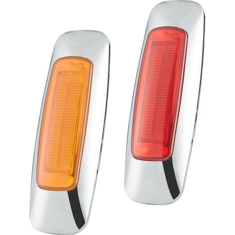 pezzi - Luci di posizione laterali a 8 LED, luci posteriori lampeggianti, 12-24V, per camion da trasporto merci (1/4)