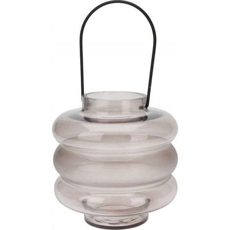 Atmosphera Lanterna Moderna Viola 20 cm Vetro