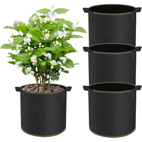 3 pièces 30L Sac de Plantation,Sac de Plantation Non tissé avec poignées pour Pommes de Terre, tomates et Fraises, pour Balcon terrasse Serre & Jardin - 7 gallons (1/5)