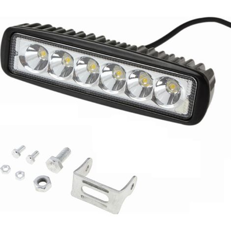 Lntyq 1 Pcs Phare LED, 6 Pouces 18W Projecteur Barre LED 12v pour Moto Voiture Camion SUV Bateau 4x4 (1/5)