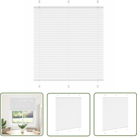 vidaXL Plissee Weiß 115x100 cm Stoffbreite 114,4 cm Polyester (1/5)