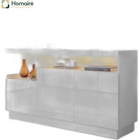 Flur- Garderobenschrank weiß aus Polyester 140 x 36 x 80 cm HOMAIRE (1/5)