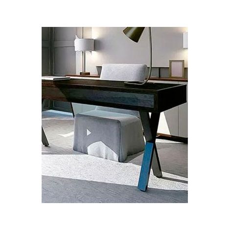 Juego 2 patas de mesa X de 710x580mm. color negro mate -