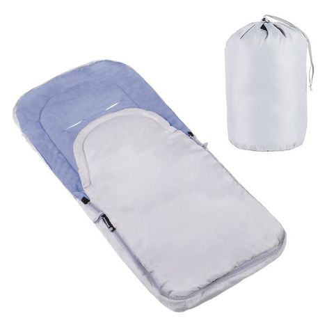 "Saco para cochecito 4 en 1, saco para trineo, capazo con bolso 90 cm gris-azul"