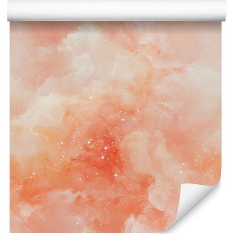 Papier peint crème aquarelle galaxie pour salon et chambre 50x1000 cm (1/5)