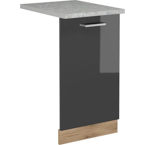 Tapa del lavavajillas R-Line, Antracita alto brillo, 45 cm , ET Mármol, Vicco