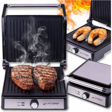 Griglia elettrica da 2000 W per toast panini, tostapane con apertura piatta