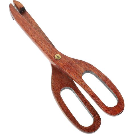 Pinze da tostapane multifunzionali in legno per la cucina, set da 3 pezzi, marrone chiaro. (1/5)