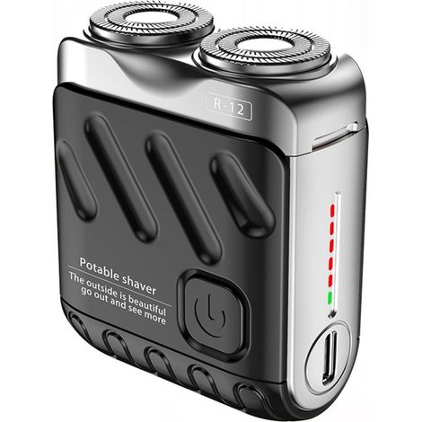 Rasierer, Mini-Taschengröße, Cool Shaver für Männer, 7 Nass- und Trockenrasuren, kabelloser Rasierer - (schwarz, Einheitsgröße) (1/3)