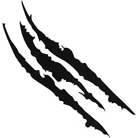 Deux autocollants de voiture en forme de griffes, originaux et uniques, de 35 cm de long, autocollants de voiture en forme de griffes de monstre, adaptés aux phares, capots, etc., noirs. (1/5)