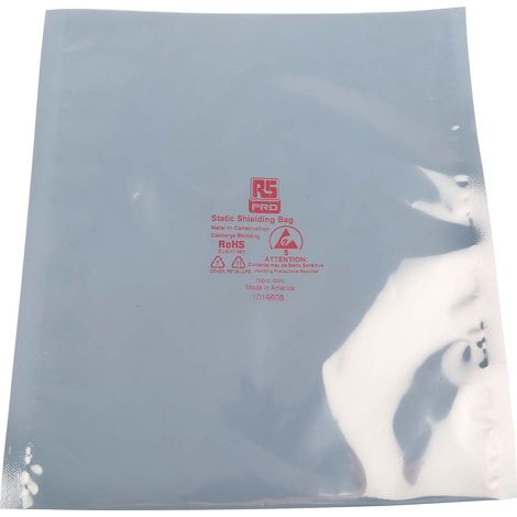 Sachet antistatique RS PRO 254mm x 203mm, Fermeture par thermo-soudage, Argent ( Prix pour Sachet de 100 ) (1/2)