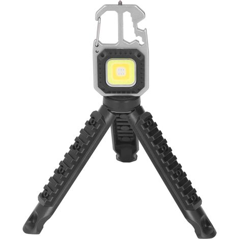 Lot de 2 mini lampes porte-clés USB W5138+ avec support, lampe de travail COB haute luminosité, lampe de camping portable multifonctionnelle, lampe d'urgence pour activités de plein air. (1/5)