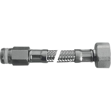 SCELTO DA DESIVERO Flessibile Flex inox con rosone mp 3/8"xf3/8"l.250 codice prod: DSV04689 (1/2)